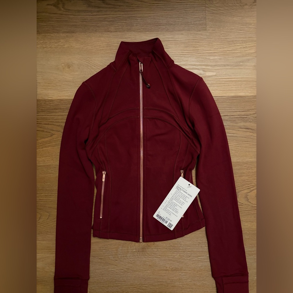 Lululemon Burgundy Define Cropped Jacket Size 2